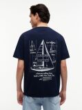 Blue Back Graphic Relaxed Jersey T-Shirt  Men