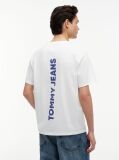Άσπρο T-Shirt Σε Άνετη Γραμμή Με Λογότυπο Στην Πλάτη  Άνδρες
