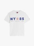 Άσπρο T-Shirt Σε Άνετη Γραμμή Με Λογότυπο Στην Πλάτη  Άνδρες