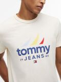 Μπεζ Βαμβακερό T-Shirt  Άνδρες