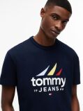 Μπλε Βαμβακερό T-Shirt  Άνδρες