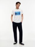 Άσπρο T-Shirt Με Σχέδιο  Άνδρες