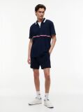 Blue Relaxed Fit Global Stripe Polo Shirt  Men