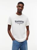 White Logo Graphic Slim T-Shirt  Men