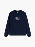 Blue Repeat Crest Logo Relaxed Sweatshirt  Men