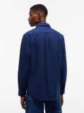 Blue Regular Fit Brushed Flannel Shirt  Men