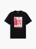 Black Photo Graphic Relaxed Crew Neck T-Shirt  Men