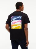 Black Signature Logo Relaxed Jersey T-Shirt  Men