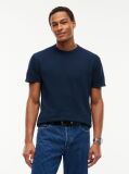 Blue Washed Ottoman Waffle Knit T-Shirt  Men