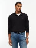 Black Regular Fit Long Sleeve Polo Shirt  Men