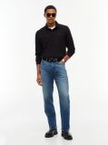 Black Regular Fit Long Sleeve Polo Shirt  Men