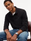 Black Regular Fit Long Sleeve Polo Shirt  Men