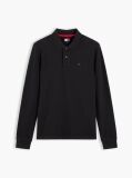 Black Regular Fit Long Sleeve Polo Shirt  Men