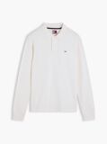 White Regular Fit Long Sleeve Polo Shirt  Men