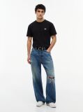 Denim Theo Distressed Loose Jeans  Men