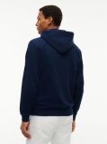 Blue Logo Sueded Terry Drawstring Hoody  Men
