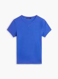 Μπλε Essential Ριμπ T-Shirt Σε Slim Γραμμή  Γυναίκες