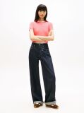 Ροζ Essential Ριμπ T-Shirt Σε Slim Γραμμή  Γυναίκες