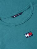 Blue Slim Badge Rib Tee  Women