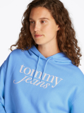 Μπλε Άνετο Hoodie Με Λογότυπο  Γυναίκες