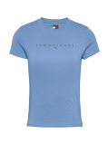Blue Slim Fit Tonal Logo T-Shirt  Women