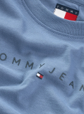 Blue Slim Fit Tonal Logo T-Shirt  Women