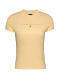 Yellow Slim Fit Tonal Logo T-Shirt  Women