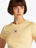Κίτρινο Essential T-Shirt Με Λογότυπο Σε Slim Γραμμή  Γυναίκες