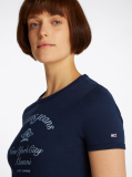 Blue Slim Fit NYC Logo T- Shirt  Women