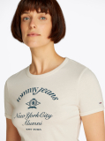 Άσπρο T- Shirt Με NYC Λογότυπο Σε Slim Γραμμή  Γυναίκες
