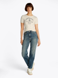 Άσπρο T- Shirt Με NYC Λογότυπο Σε Slim Γραμμή  Γυναίκες