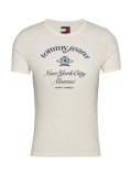Άσπρο T- Shirt Με NYC Λογότυπο Σε Slim Γραμμή  Γυναίκες