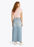 Pink Slim Fit Cropped Tonal Flag T-Shirt  Women