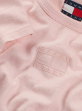 Pink Slim Fit Cropped Tonal Flag T-Shirt  Women