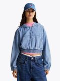 Denim Denim Cropped Hoody  Women