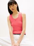 Pink Ribbed Slim Tank Top  Women