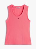 Pink Ribbed Slim Tank Top  Women