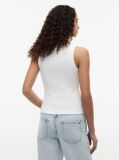 Beige Ribbed Slim Tank Top  Women
