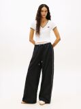 White Tommy Badge Low V-Neck Slim T-Shirt  Women