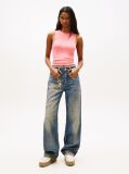 Pink Logo Slim Ribbed Tank Top  Women
