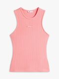 Pink Logo Slim Ribbed Tank Top  Women