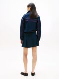 Blue Tommy Badge A-Line Pique Mini Skirt  Women