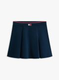 Blue Tommy Badge A-Line Pique Mini Skirt  Women
