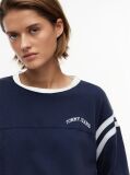 Blue Logo Oversized Crew Neck T-Shirt  Women