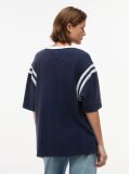 Blue Logo Oversized Crew Neck T-Shirt  Women