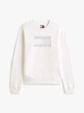 Beige Tonal Tommy Flag Sweatshirt  Women