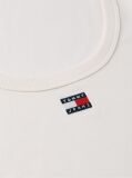 White Tommy Badge Scoop Neck Slim T-Shirt  Women