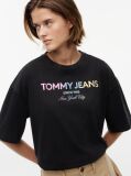 Black Washed Oversized Jersey T-Shirt  Women