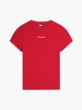 Κόκκινο T-Shirt Ribbed Με Λογότυπο Σε Στενή Γραμμή  Γυναίκες