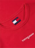 Κόκκινο T-Shirt Ribbed Με Λογότυπο Σε Στενή Γραμμή  Γυναίκες